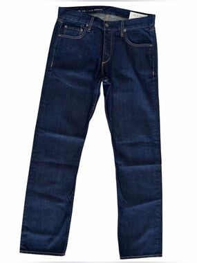 Rag & Bone RB15X Slim Straight Jeans Men’s 33 Dark Wash Made in USA Button Fly